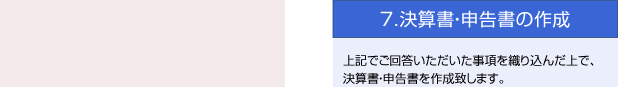 7.決算書・申告書の作成