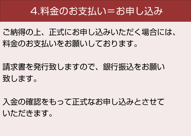 4.料金のお支払い＝お申し込み