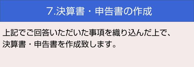 7.決算書・申告書の作成