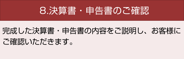 8.決算書・申告書のご確認